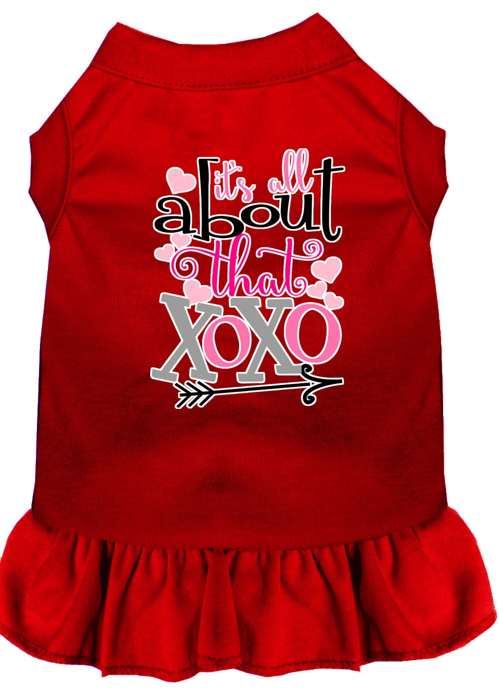 Pet Dress Screen Printed, "All About That XOXO"