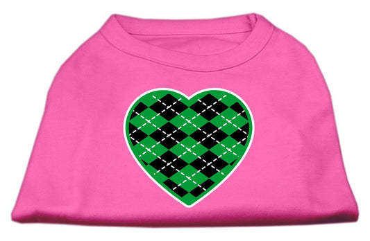 Pet Shirt "Argyle Heart Emerald Green"
