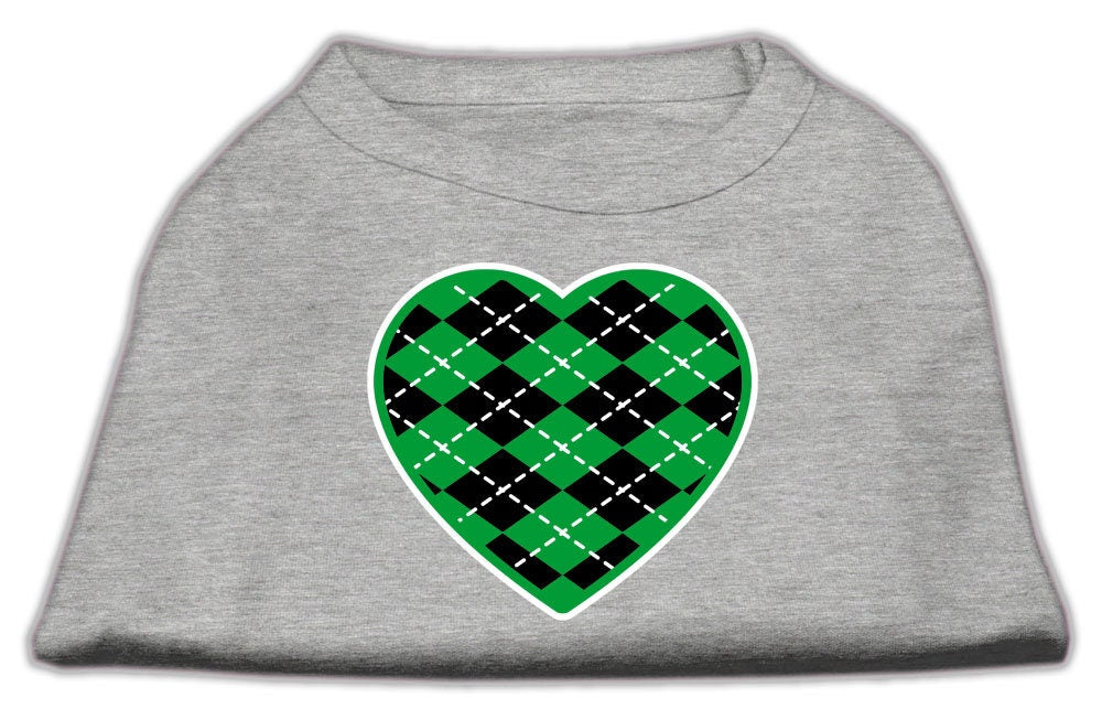 Pet Shirt "Argyle Heart Emerald Green"
