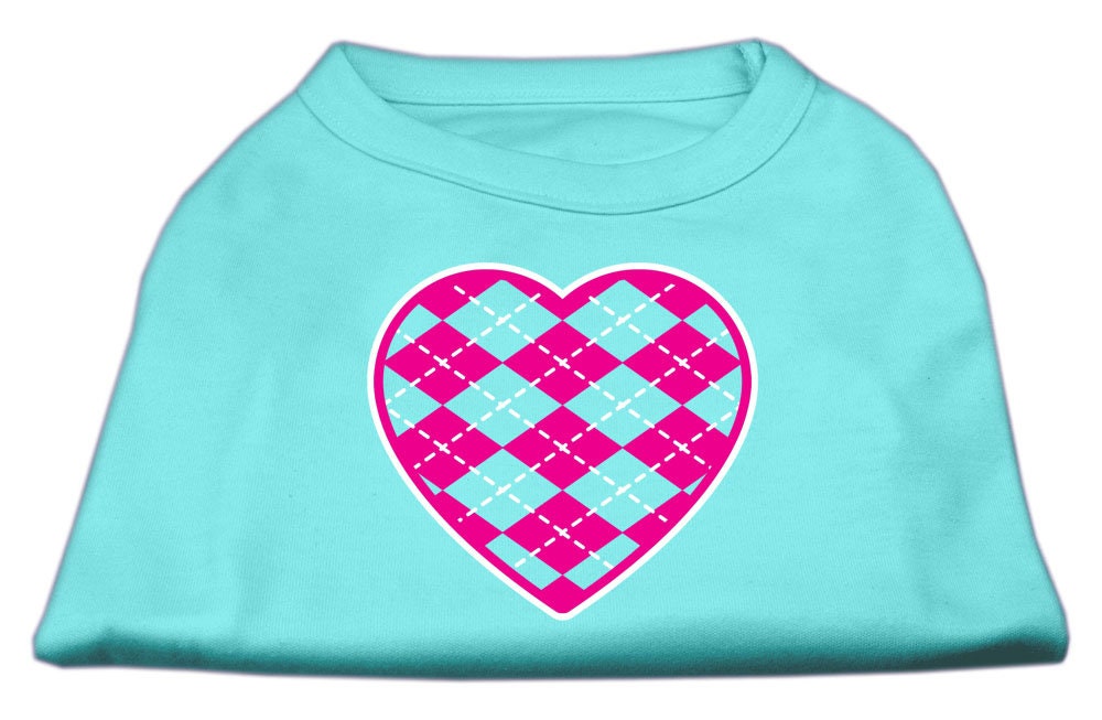 Pet Shirt "Argyle Heart Pink"
