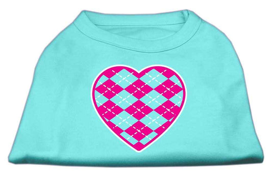 Pet Shirt "Argyle Heart Pink"