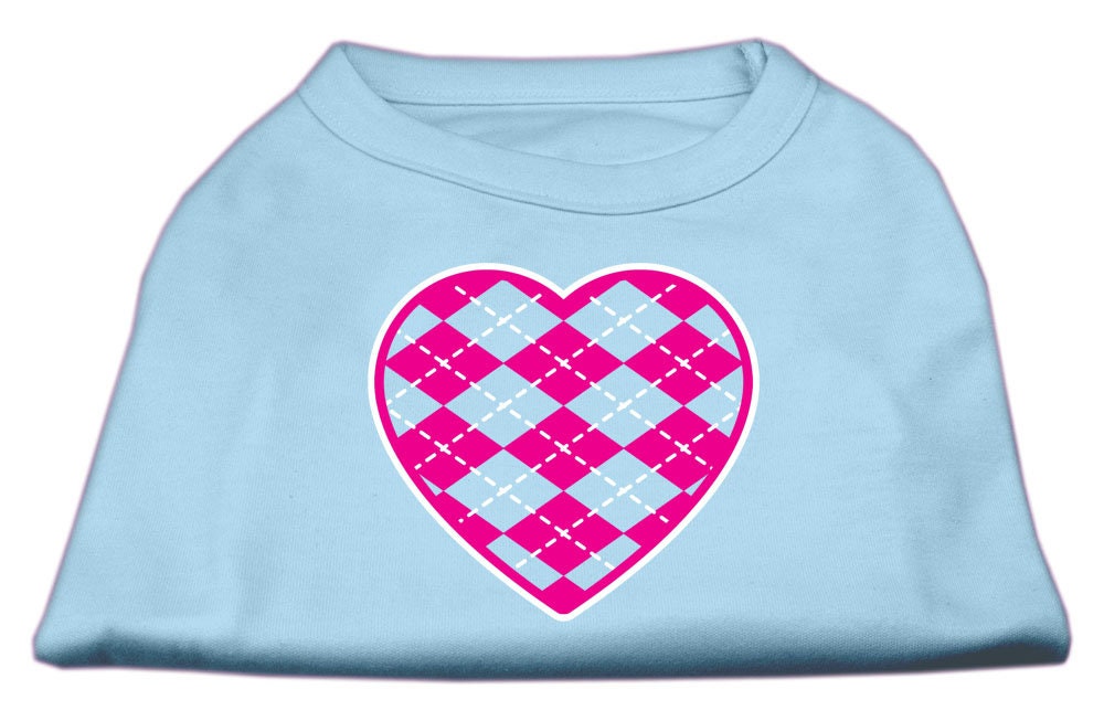 Pet Shirt "Argyle Heart Pink"