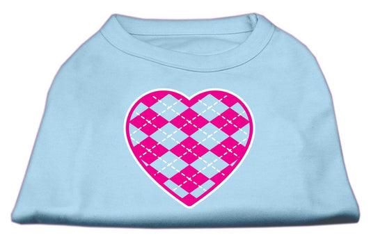 Pet Shirt "Argyle Heart Pink"