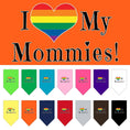 Load image into Gallery viewer, Pet and Dog Bandana Screen Printed, "I Heart My Mommies"
