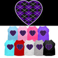 Load image into Gallery viewer, Pet Shirt "Argyle Heart Purple"
