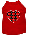 Load image into Gallery viewer, Pet Shirt "Argyle Heart Red"
