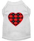 Load image into Gallery viewer, Pet Shirt "Argyle Heart Red"
