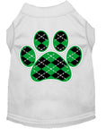 Load image into Gallery viewer, Pet Shirt "Argyle Paw Emerald Green"
