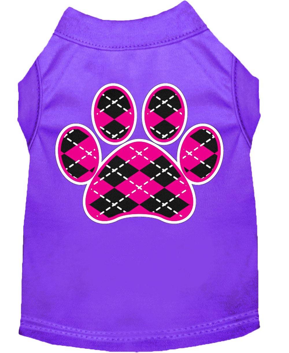 Pet Shirt "Argyle Paw Pink"