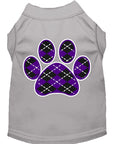 Load image into Gallery viewer, Pet Shirt "Argyle Paw Purple"
