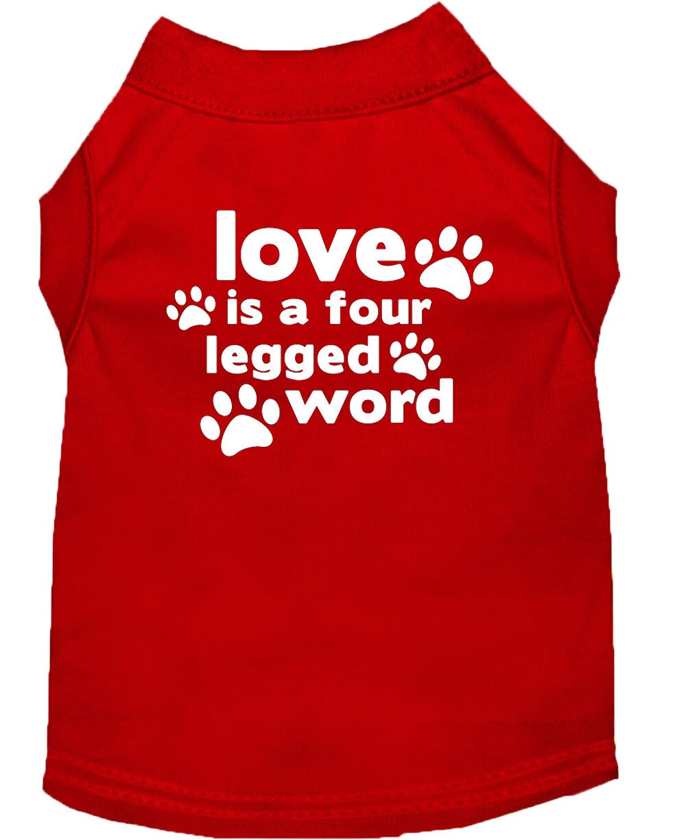 Pet Shirt "Love Is A Four Legged Word"