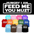 Load image into Gallery viewer, Pet Dog & Cat Shirt Screen Printed, "Hungry I Am, Feed Me You Must"
