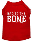 Load image into Gallery viewer, Pet Dog & Cat Shirt Screen Printed, "Bad To The Bone"
