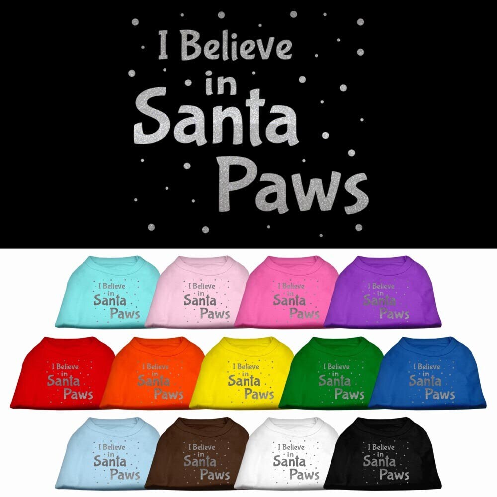Christmas Pet Shirt, "I Believe In Santa Paws"