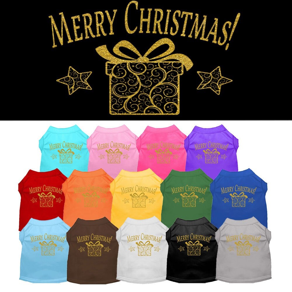 Christmas Pet Shirt, "Golden Christmas Present"