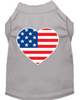 Load image into Gallery viewer, Pet Dog & Cat Shirt Screen Printed, "American Flag Heart"
