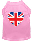 Load image into Gallery viewer, Pet Dog & Cat Shirt Screen Printed, "British Flag Heart"
