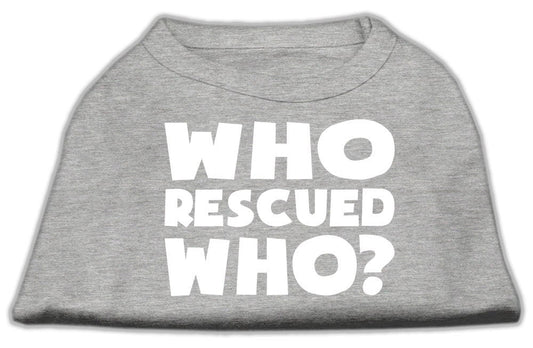 Pet Shirt "Who Rescued Who?"