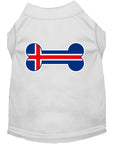 Load image into Gallery viewer, Pet Dog & Cat Shirt Screen Printed, "Bone Shaped Iceland Flag"
