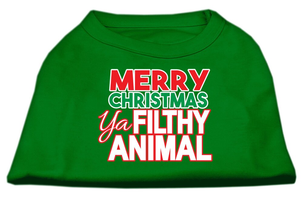 Christmas Pet Dog & Cat Shirt, "Merry Christmas Ya Filthy Animal"