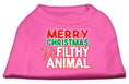 Load image into Gallery viewer, Christmas Pet Dog & Cat Shirt, "Merry Christmas Ya Filthy Animal"
