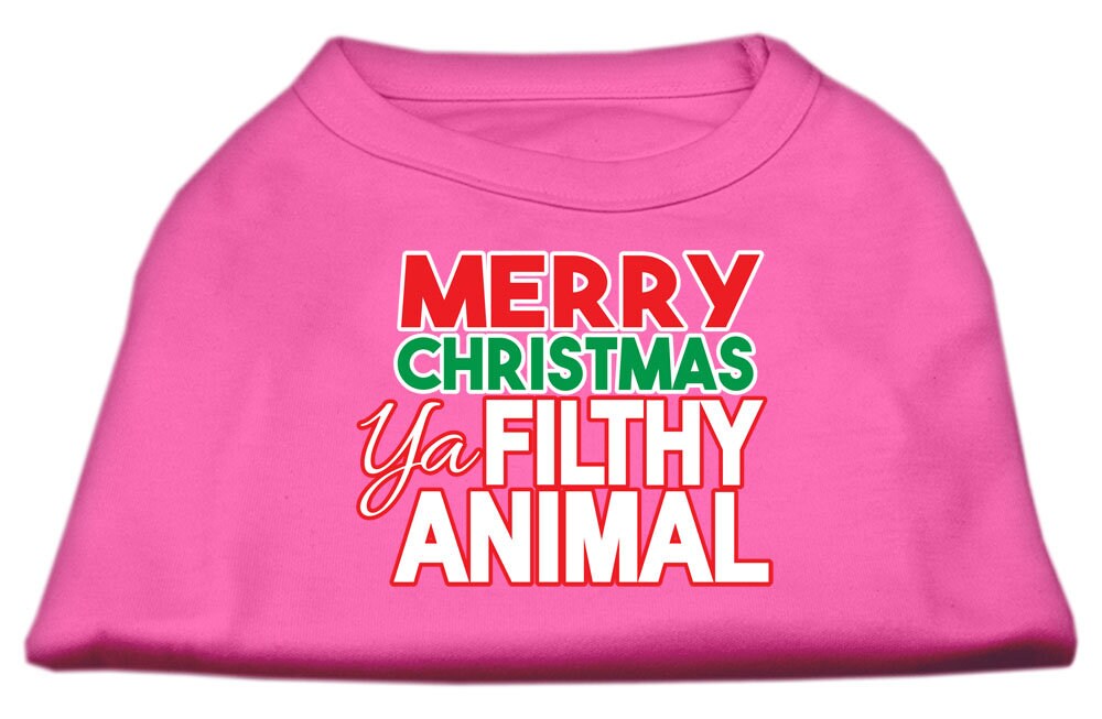 Christmas Pet Dog & Cat Shirt, "Merry Christmas Ya Filthy Animal"