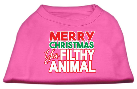 Christmas Pet Dog & Cat Shirt, "Merry Christmas Ya Filthy Animal"