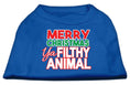 Load image into Gallery viewer, Christmas Pet Dog & Cat Shirt, "Merry Christmas Ya Filthy Animal"
