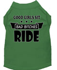 Load image into Gallery viewer, Pet Shirt "Good Girls Sit, Bad Bitches Ride"

