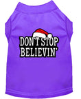 Load image into Gallery viewer, Christmas Screenprinted Dog Shirt, "Don't Stop Believin"
