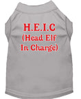 Load image into Gallery viewer, Christmas Screenprinted Dog Shirt, "Head Elf In Charge"
