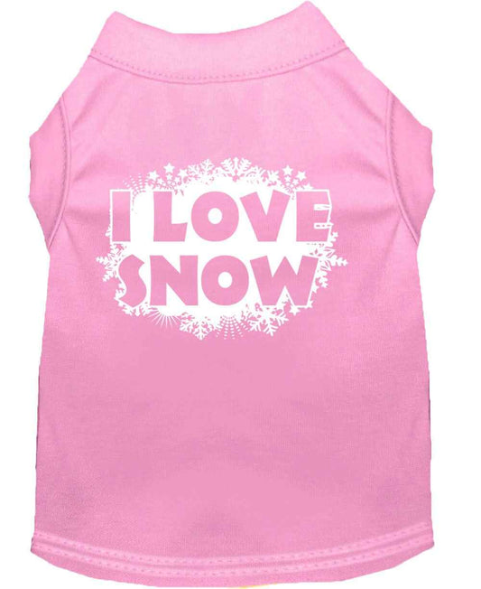 Christmas Pet Shirt, "I Love Snow"