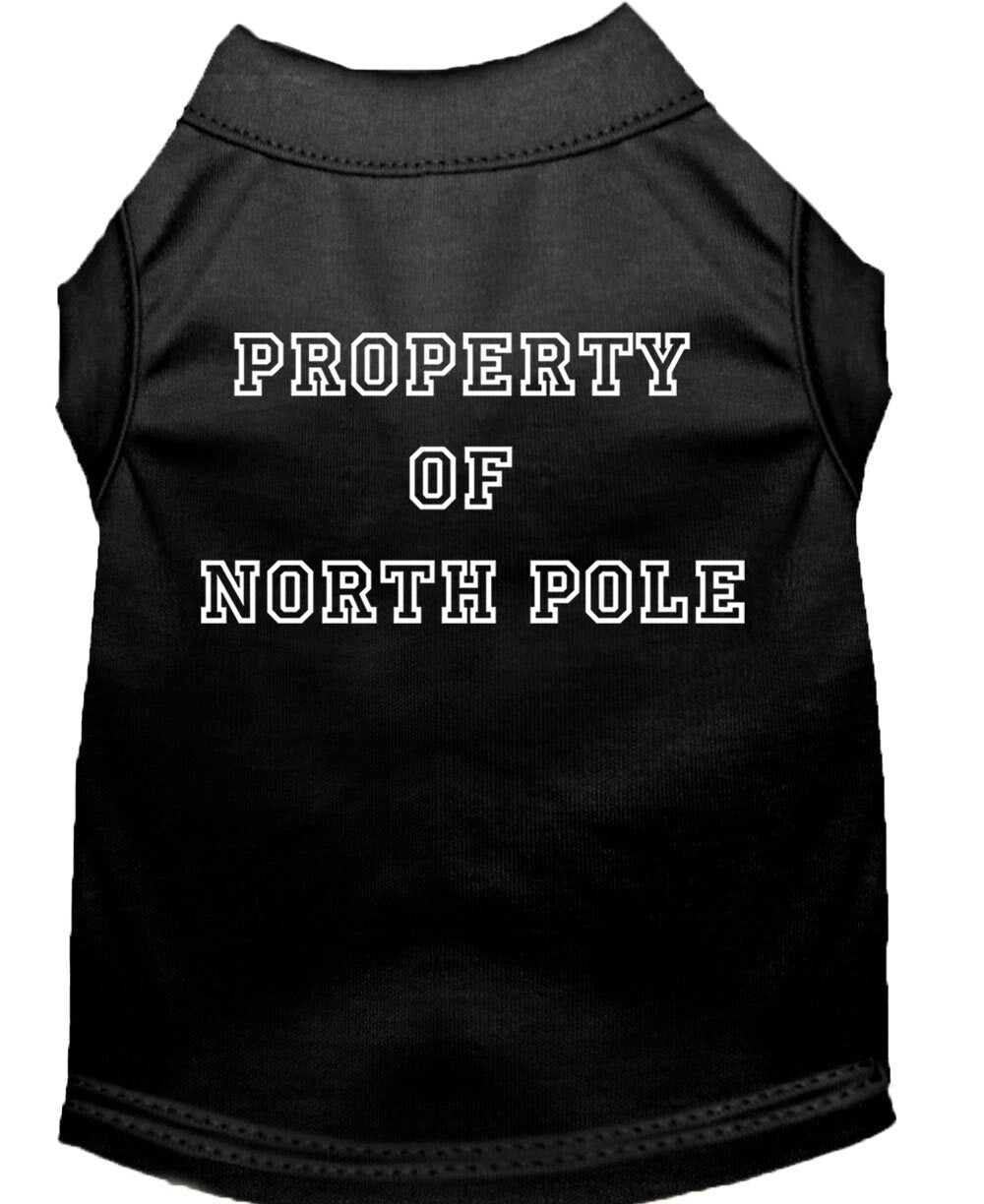 Christmas Pet Shirt, "Property Of North Pole"