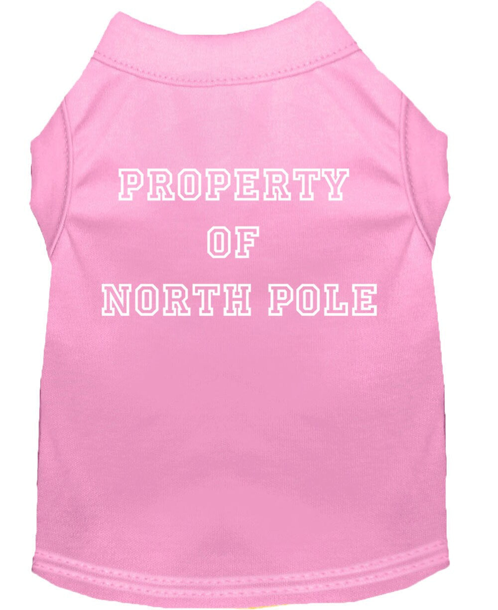 Christmas Pet Shirt, "Property Of North Pole"