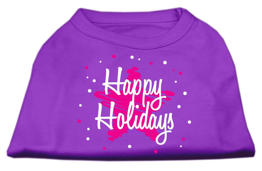 Christmas Pet Shirt, "Scribble Happy Holidays"
