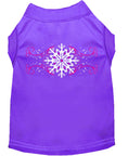 Load image into Gallery viewer, Christmas Screenprinted Dog Shirt, "Pink Snowflake Swirls"
