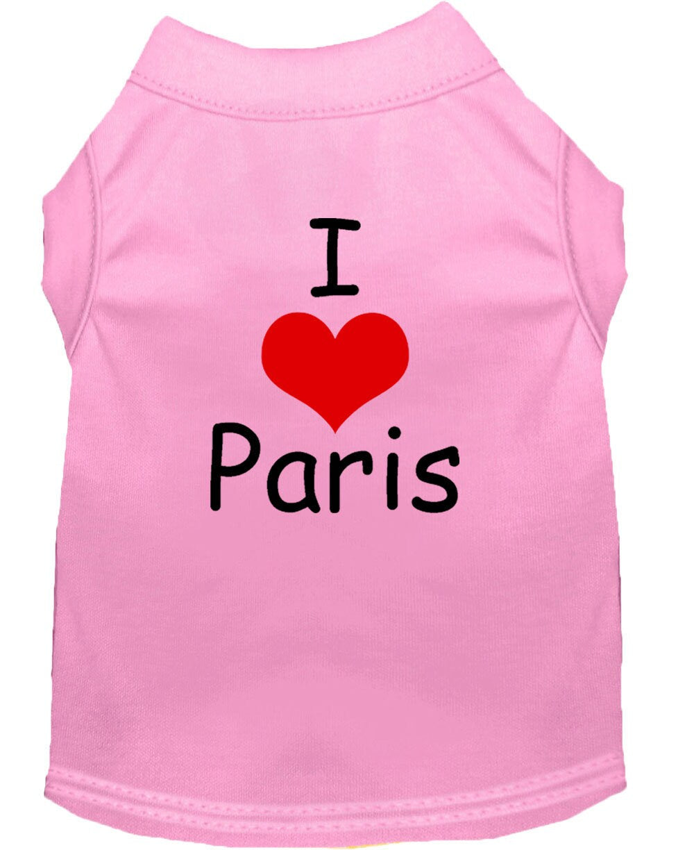 Pet Shirt "I Love Paris"