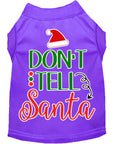 Load image into Gallery viewer, Christmas Pet Dog & Cat Shirt Screen Printed, "Don't Tell Santa"
