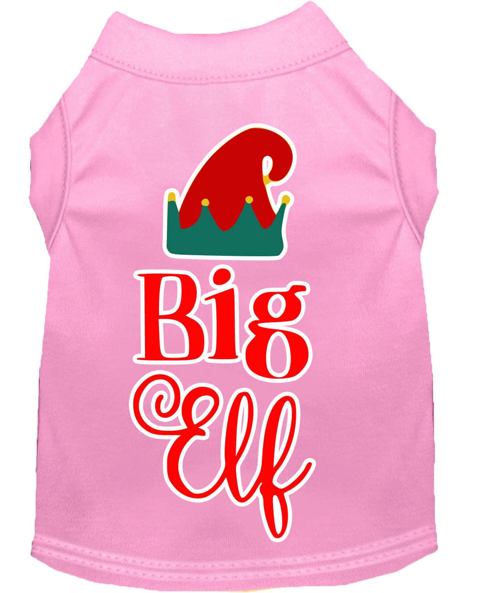 Christmas Pet Shirt Screen Printed, "Big Elf"