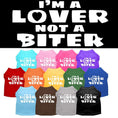 Load image into Gallery viewer, Pet Shirt "I'm A Lover, Not A Biter"
