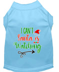 Load image into Gallery viewer, Christmas Pet Dog & Cat Shirt Screen Printed, "I Can't, Santa is Watching"
