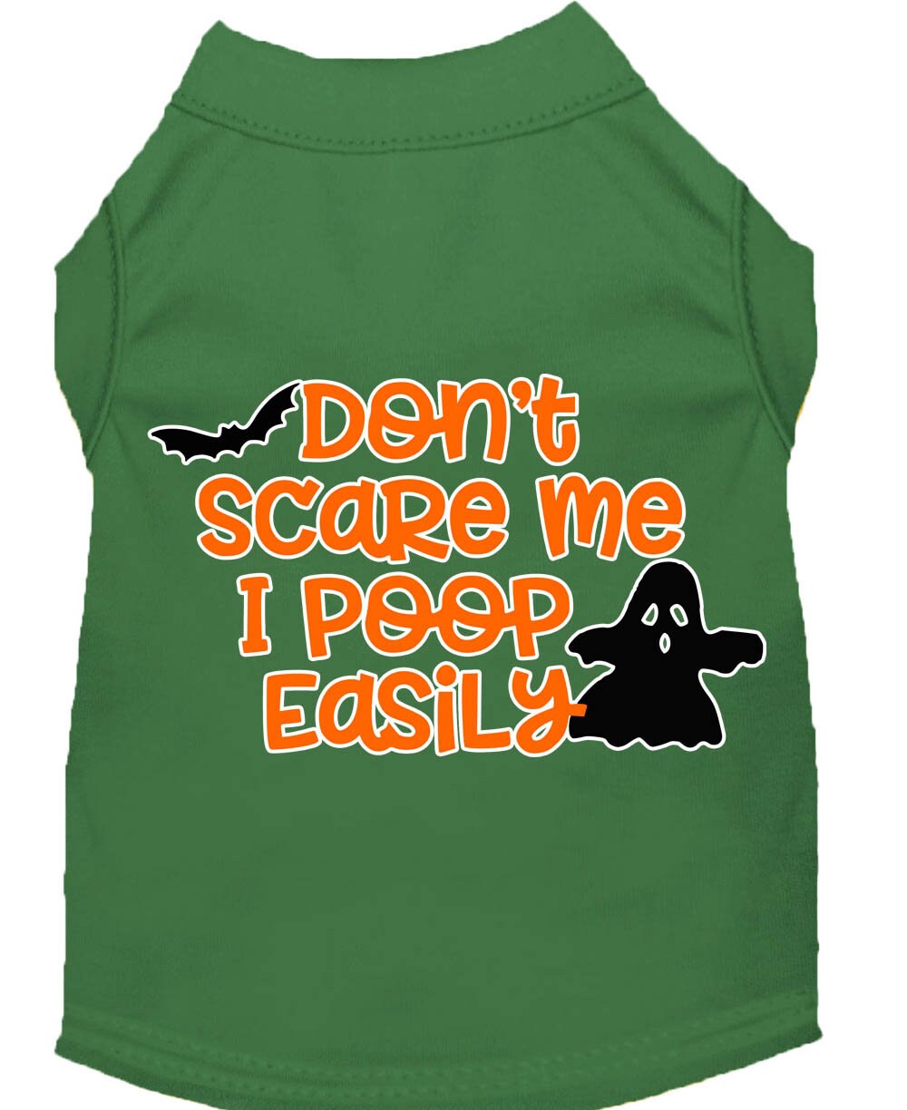 Halloween Pet Dog & Cat Shirt, "Don't Scare Me, I Poop Easily"