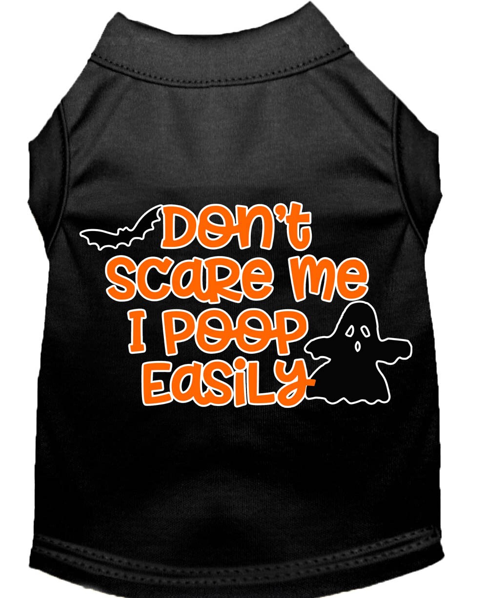Halloween Pet Dog & Cat Shirt, "Don't Scare Me, I Poop Easily"