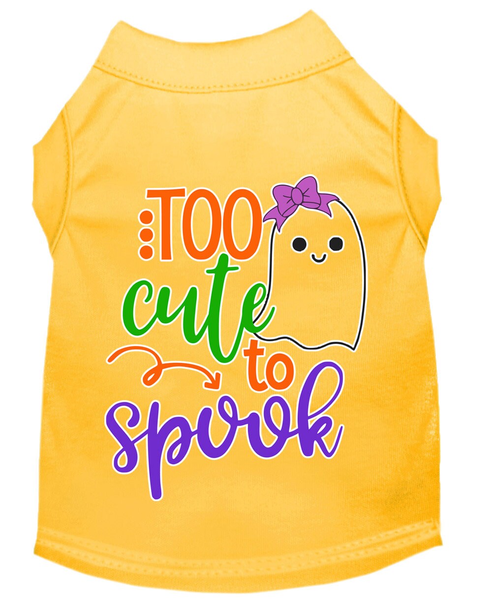 Halloween Pet Dog & Cat Shirt, "Too Cute To Spook - Girly Ghost"
