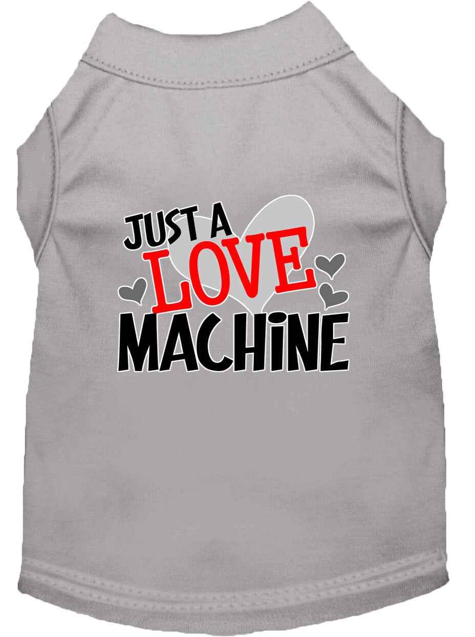 Pet Dog & Cat Shirt Screen Printed, "Just A Love Machine"