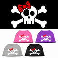 Load image into Gallery viewer, Pet Dog & Cat Shirt Screen Printed, "Skull Crossbones Bow"
