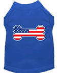 Load image into Gallery viewer, Pet Dog & Cat Shirt Screen Printed, "Bone Shaped American Flag"
