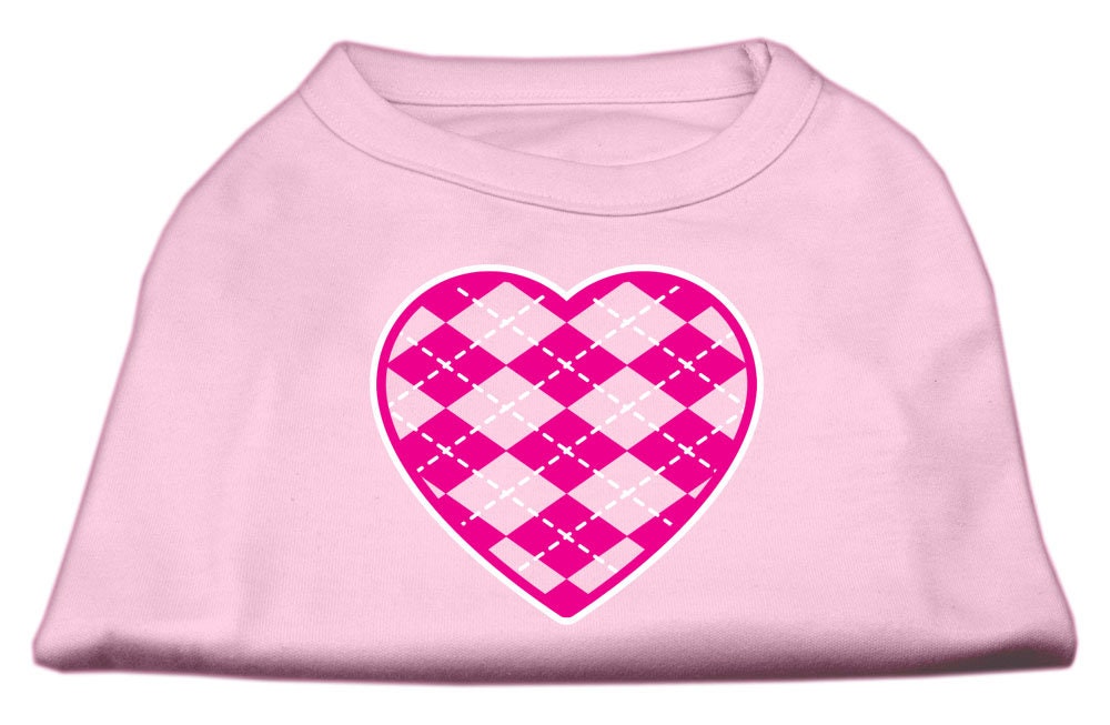Pet Shirt "Argyle Heart Pink"