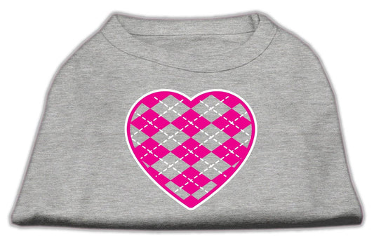 Pet Shirt "Argyle Heart Pink"