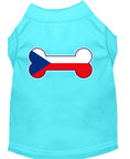 Load image into Gallery viewer, Pet Dog & Cat Shirt Screen Printed, "Bone Flag Czech Republic"
